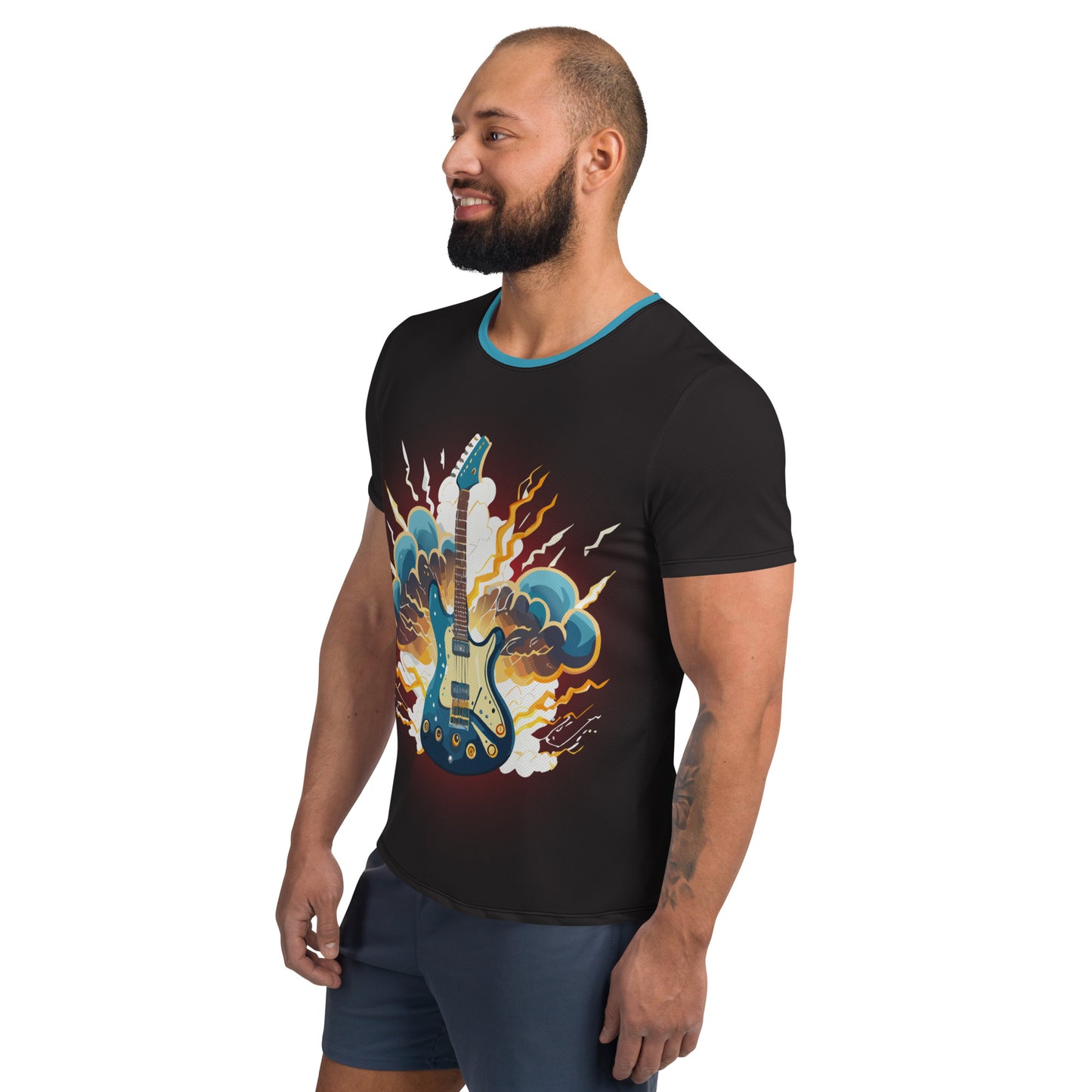 Guitar Men's Athletic T-shirt
