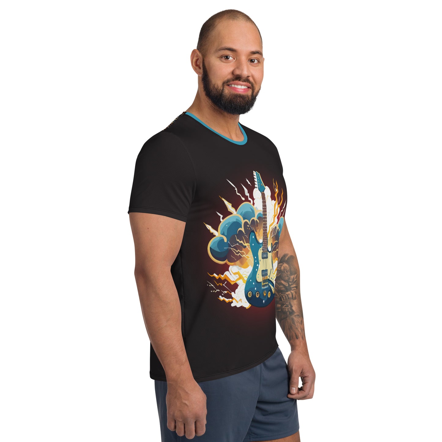 Guitar Men's Athletic T-shirt