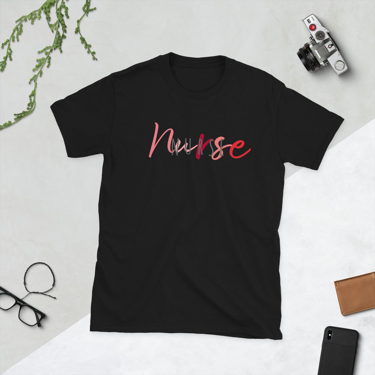Double Nurse Pattern Short Sleeve Unisex T-Shirt