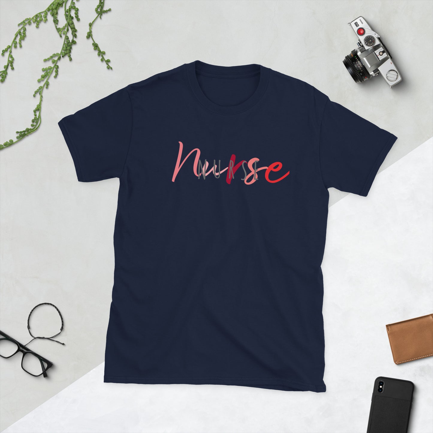 Double Nurse Pattern Short Sleeve Unisex T-Shirt