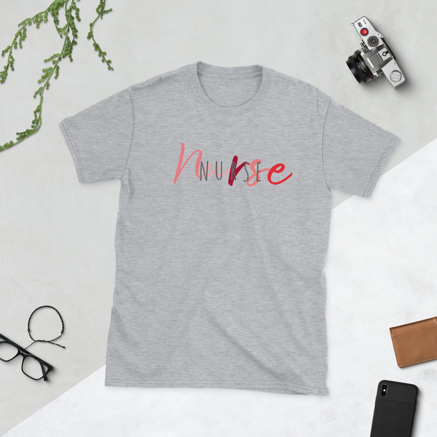Double Nurse Pattern Short Sleeve Unisex T-Shirt