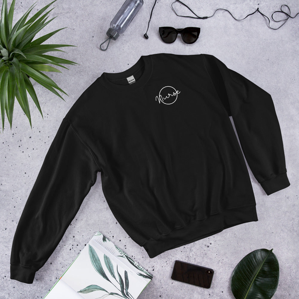 Nurse Circle Text Sweatshirt