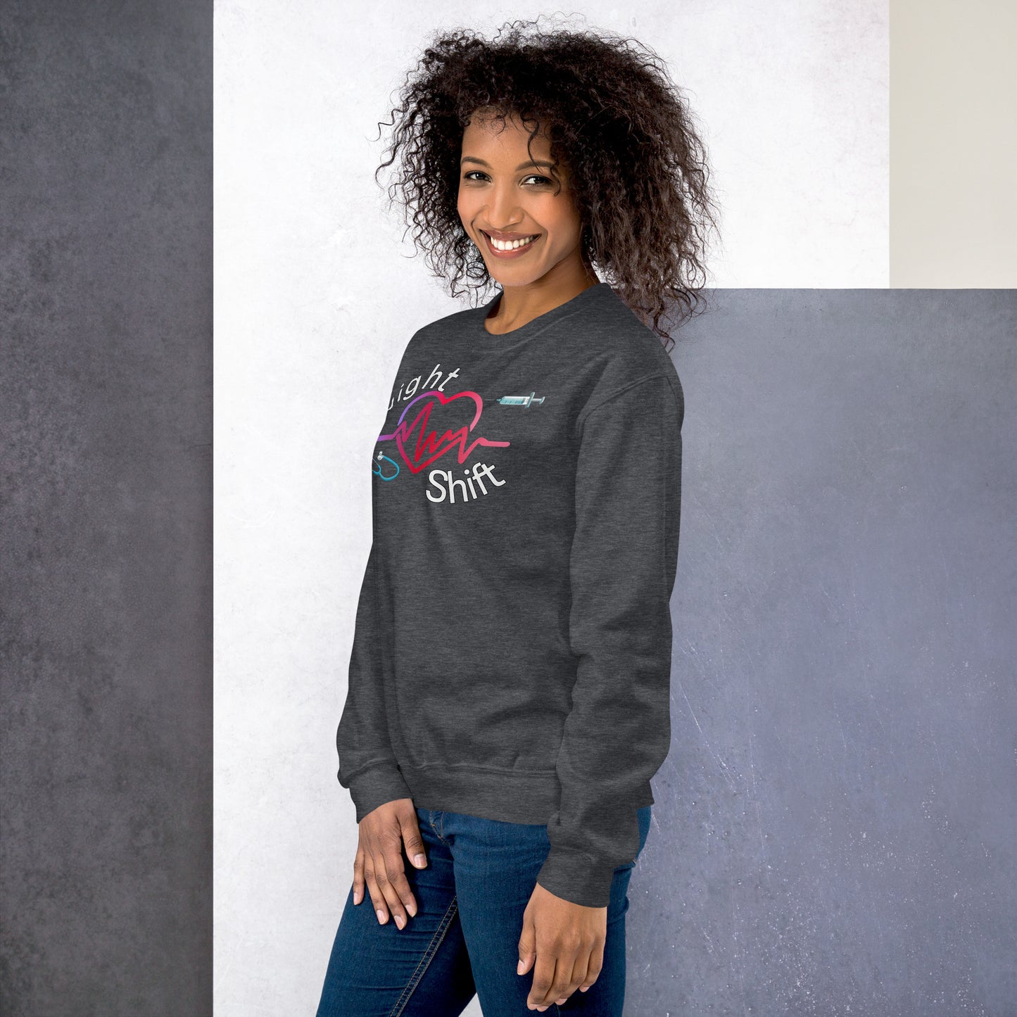 Heart Night Shift Nurse Sweatshirt