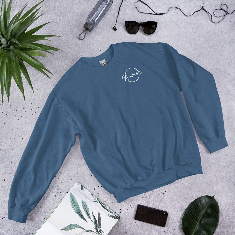 Nurse Circle Text Sweatshirt