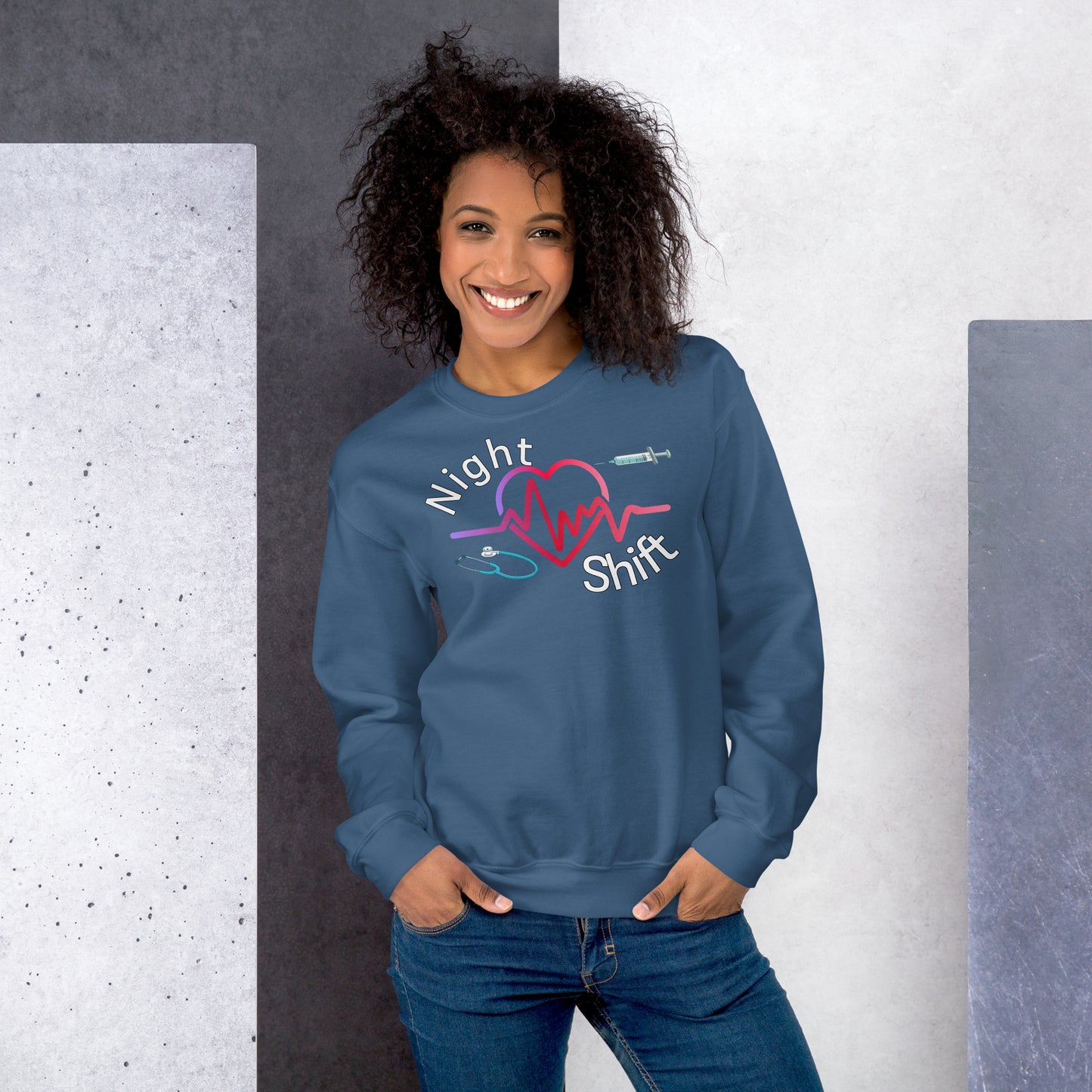 Heart Night Shift Nurse Sweatshirt