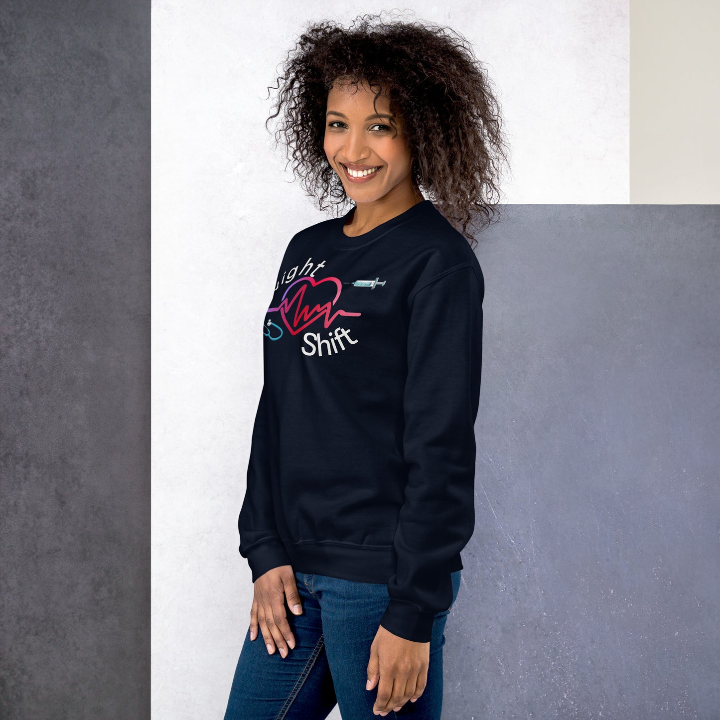 Heart Night Shift Nurse Sweatshirt