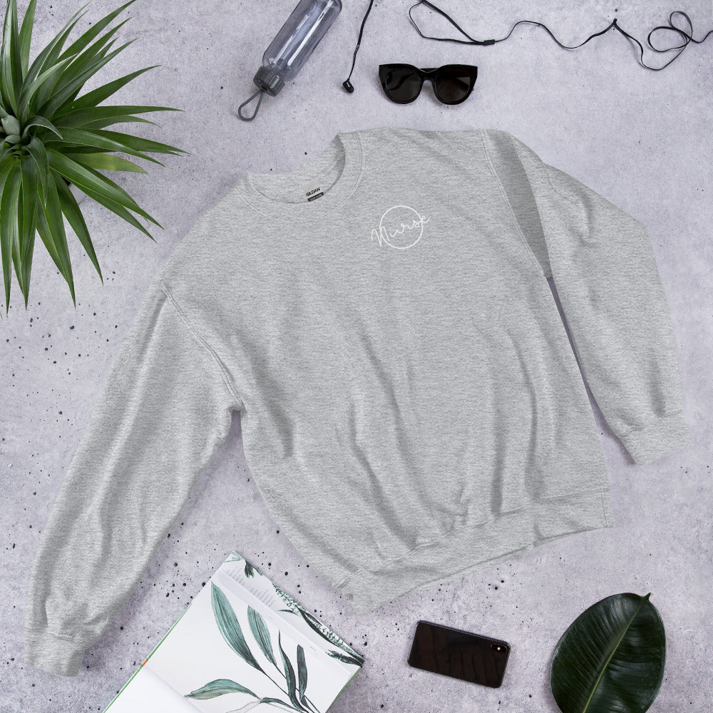 Nurse Circle Text Sweatshirt