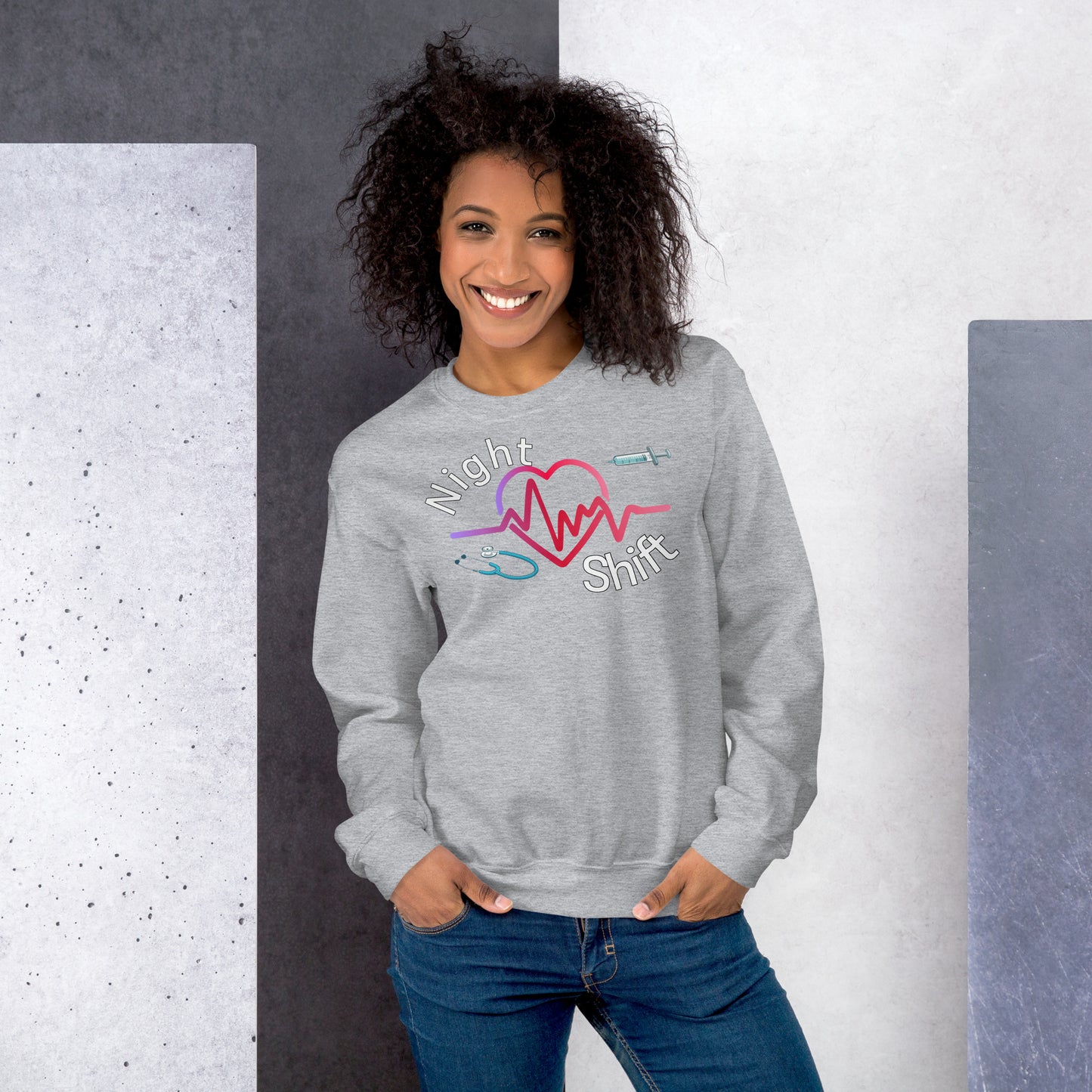 Heart Night Shift Nurse Sweatshirt