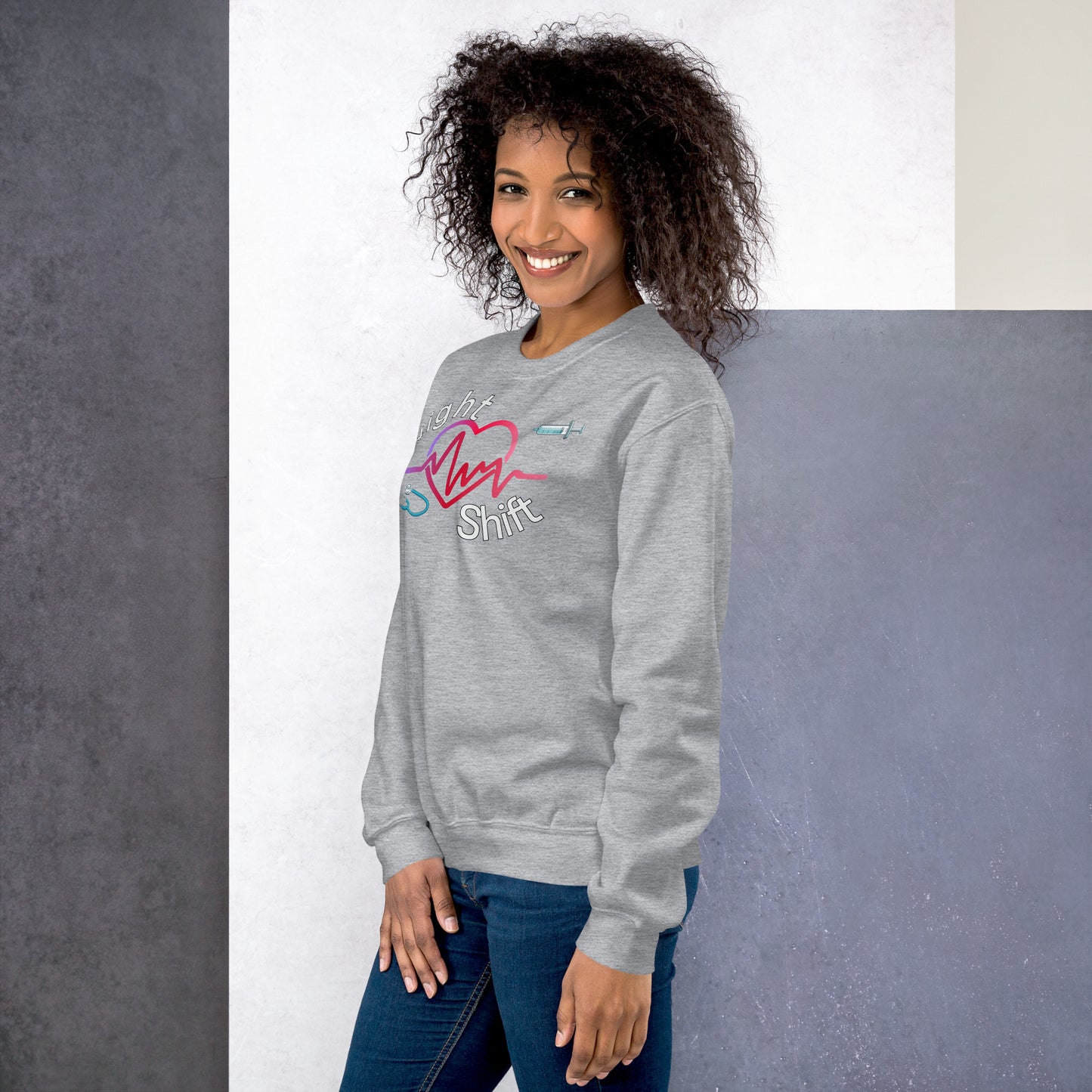 Heart Night Shift Nurse Sweatshirt