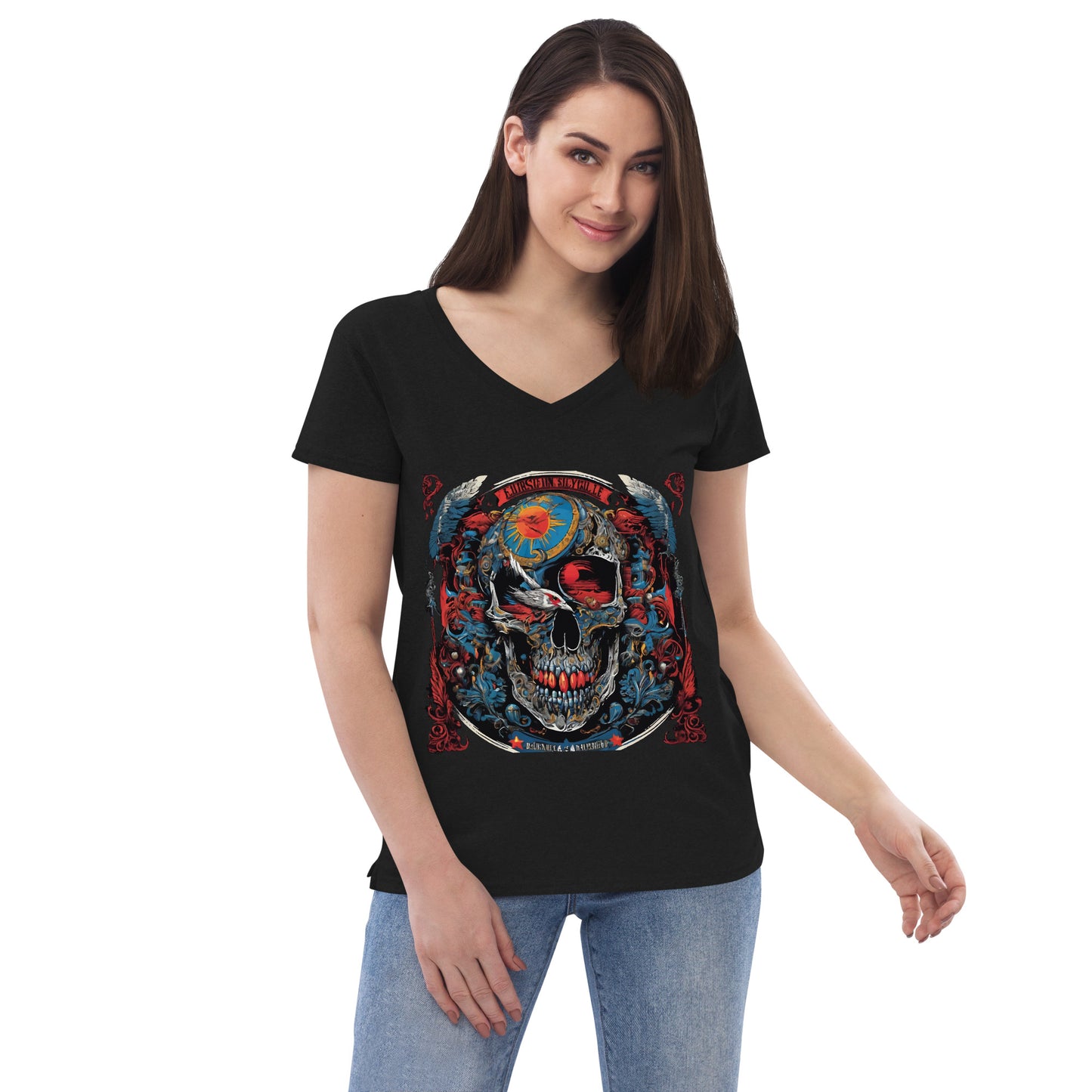 Skull Rock v-neck t-shirt