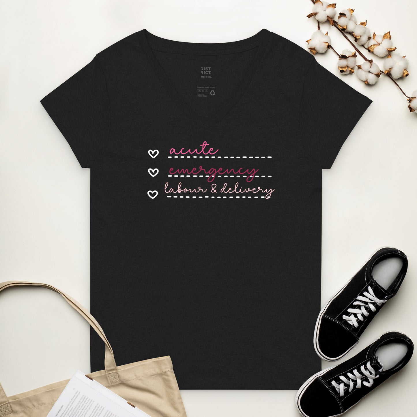 X-Trained Nurse Recycled V-Neck Tee