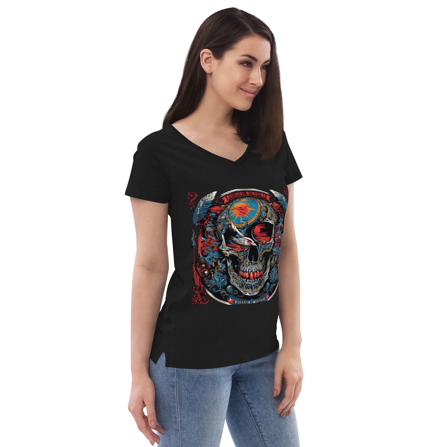 Skull Rock v-neck t-shirt