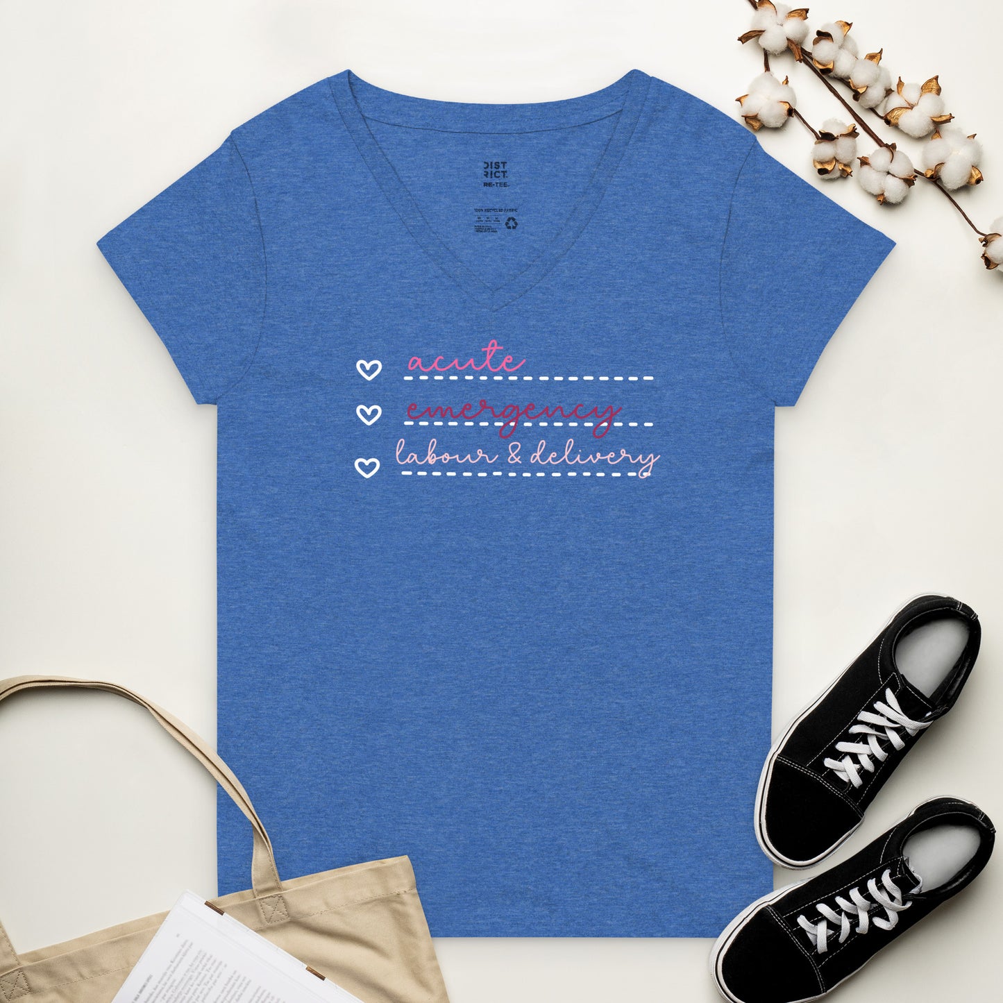 X-Trained Nurse Recycled V-Neck Tee