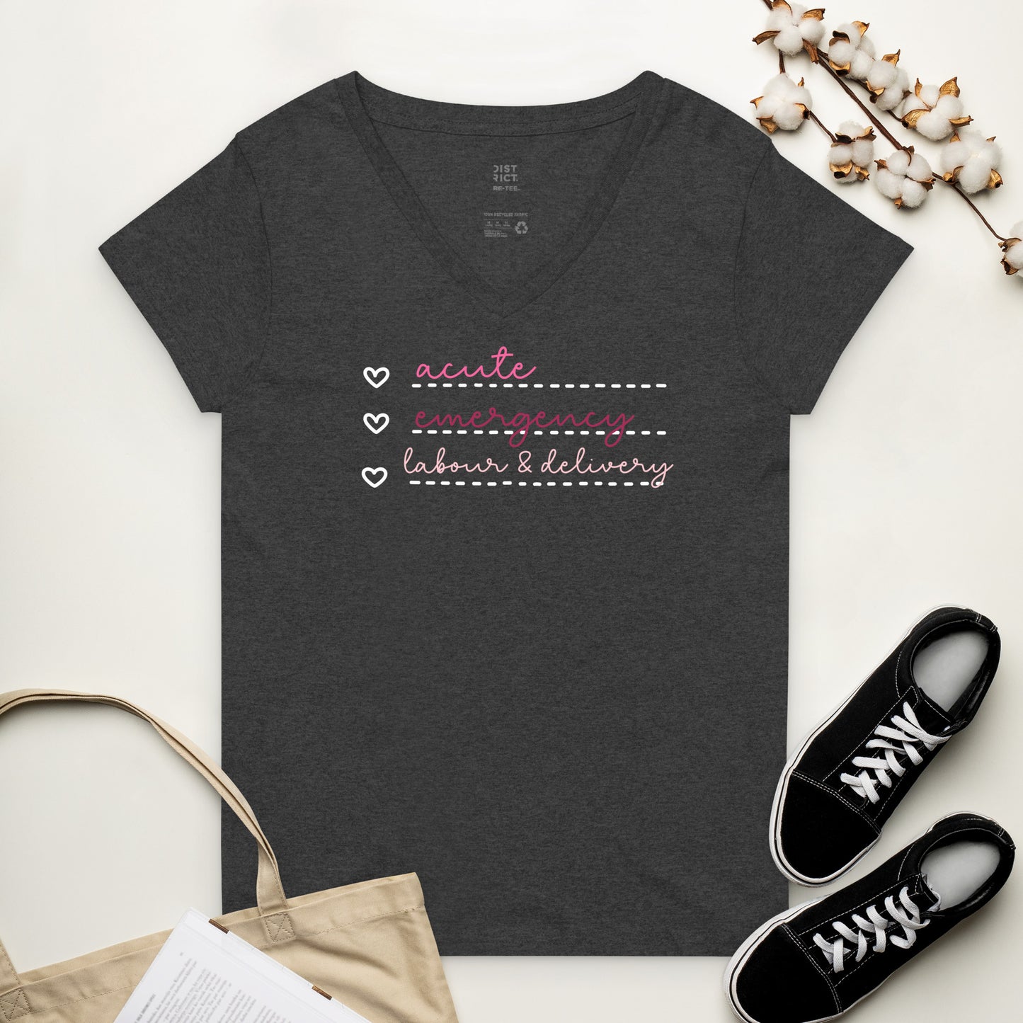X-Trained Nurse Recycled V-Neck Tee