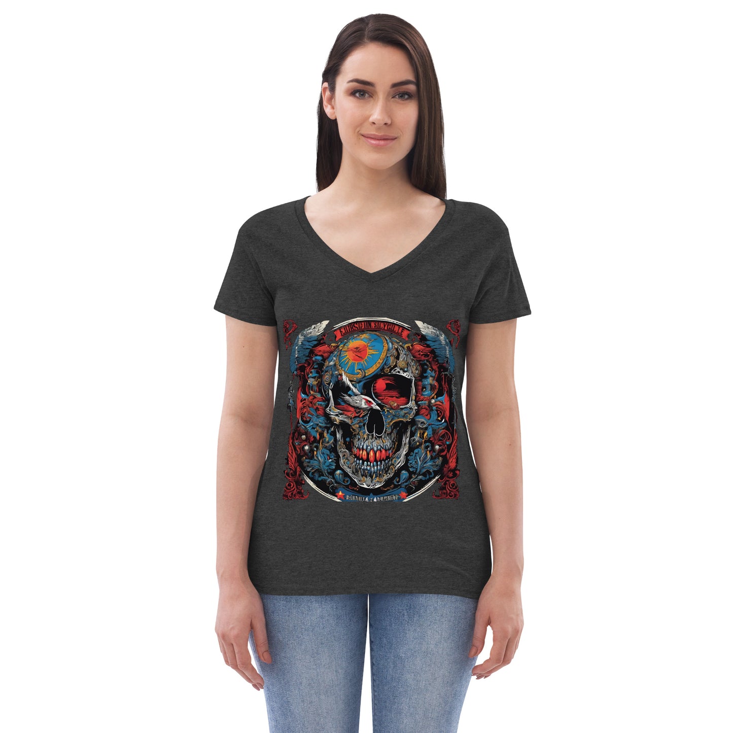 Skull Rock v-neck t-shirt