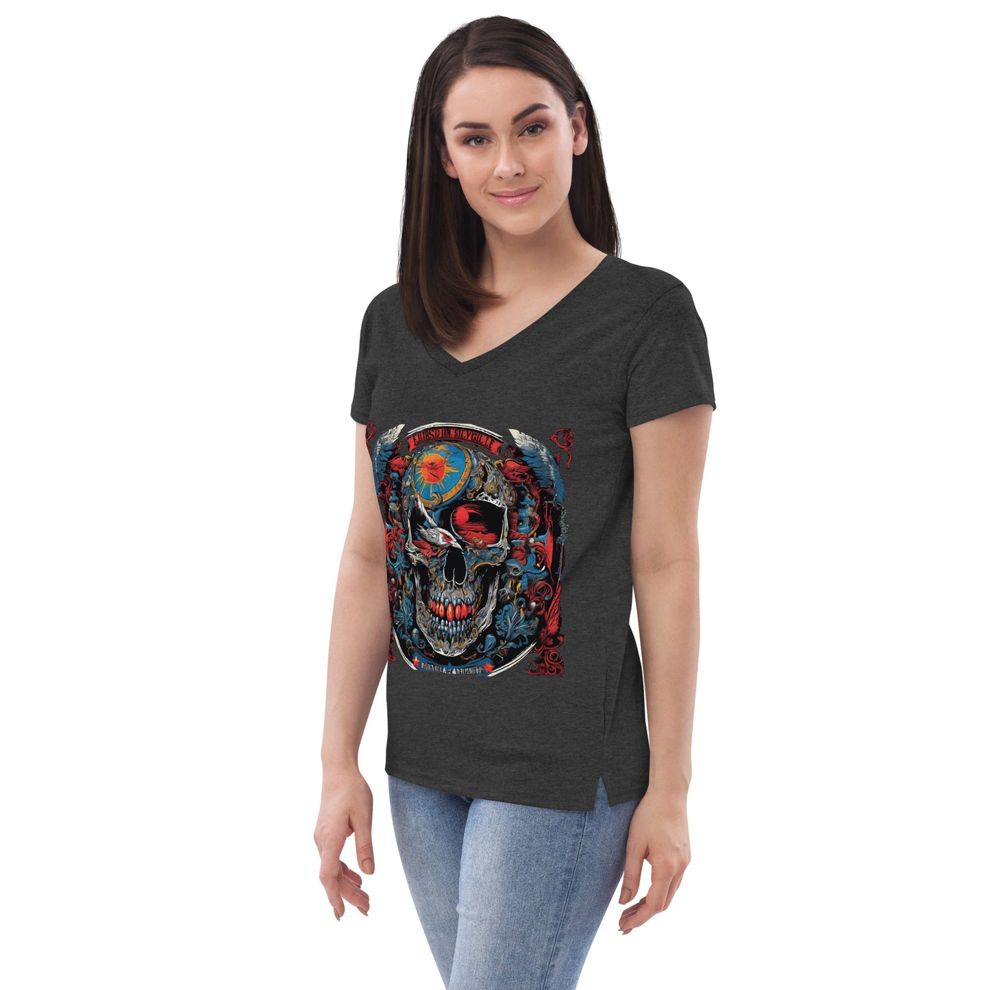 Skull Rock v-neck t-shirt