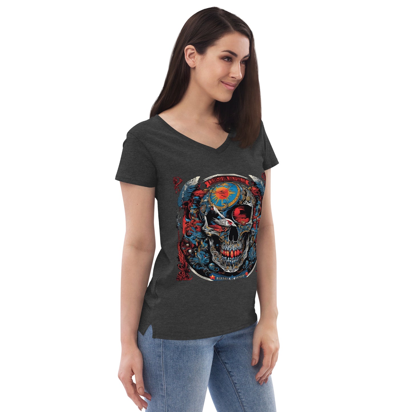 Skull Rock v-neck t-shirt