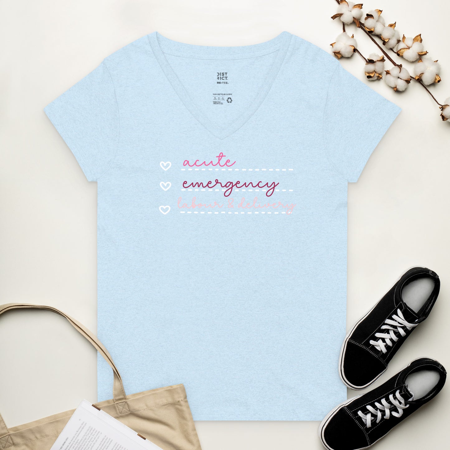 X-Trained Nurse Recycled V-Neck Tee