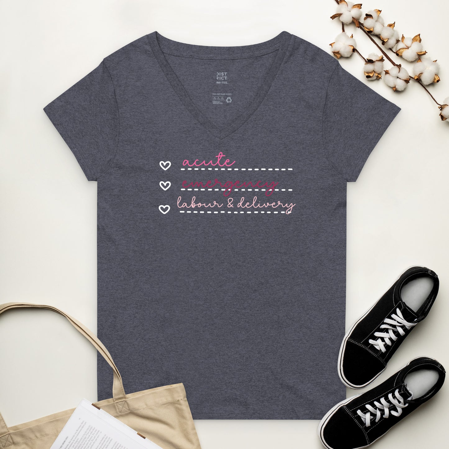 X-Trained Nurse Recycled V-Neck Tee