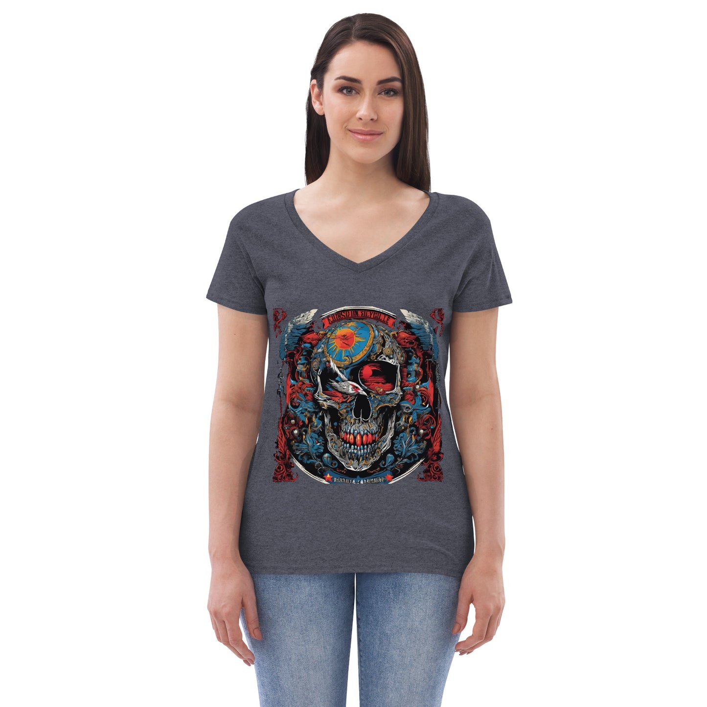 Skull Rock v-neck t-shirt