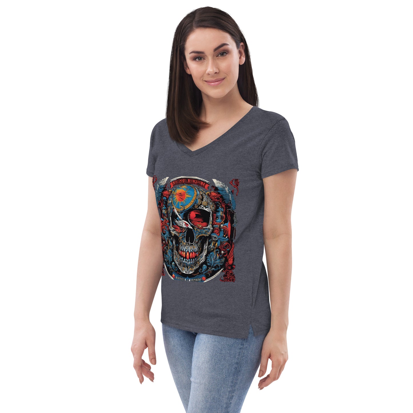 Skull Rock v-neck t-shirt