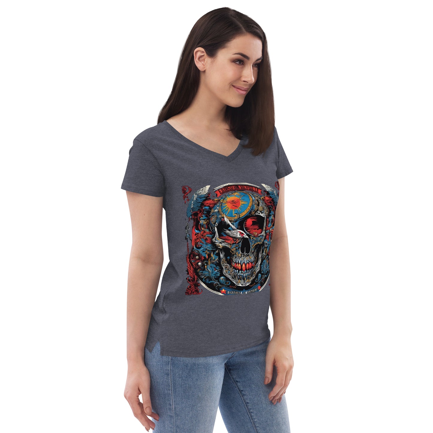Skull Rock v-neck t-shirt