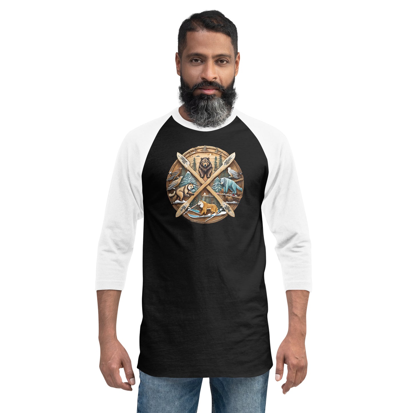 Viking 3/4 sleeve raglan shirt