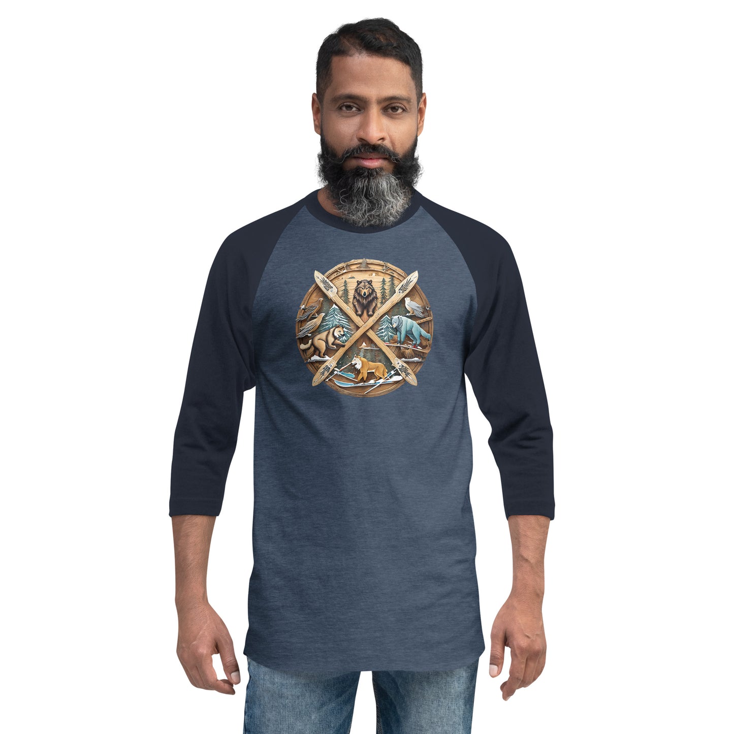 Viking 3/4 sleeve raglan shirt