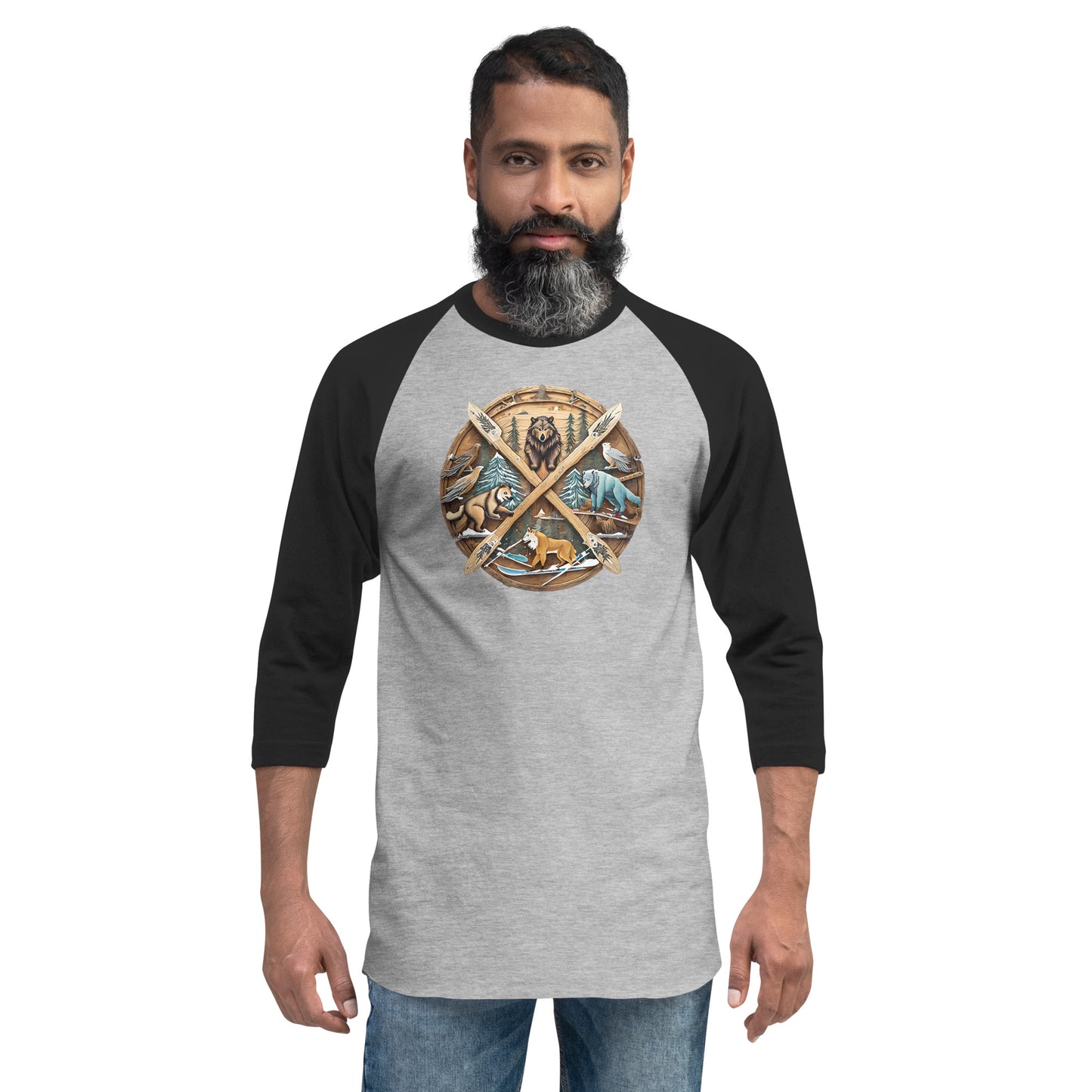 Viking 3/4 sleeve raglan shirt