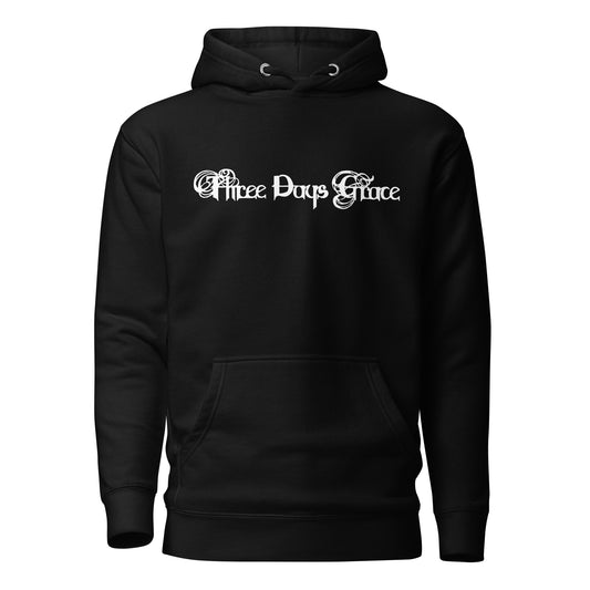 3 Days Grace White Text Hoodie